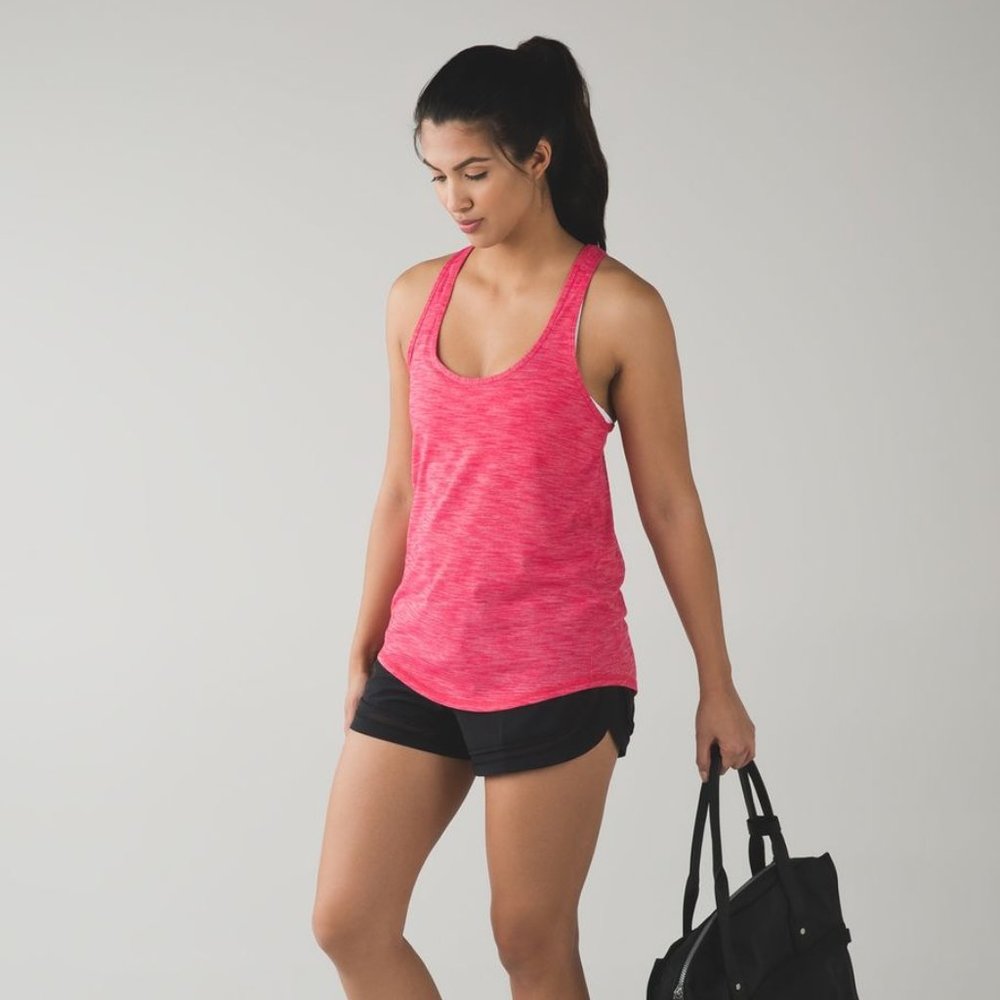 Lululemon Salute the Sun Singlet II Heathered Boom Juice Athleisure Yoga Running